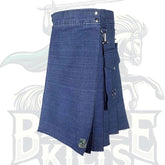 Premium Quality Scottish Blue Denim Kilt – Authentic Craftsmanship